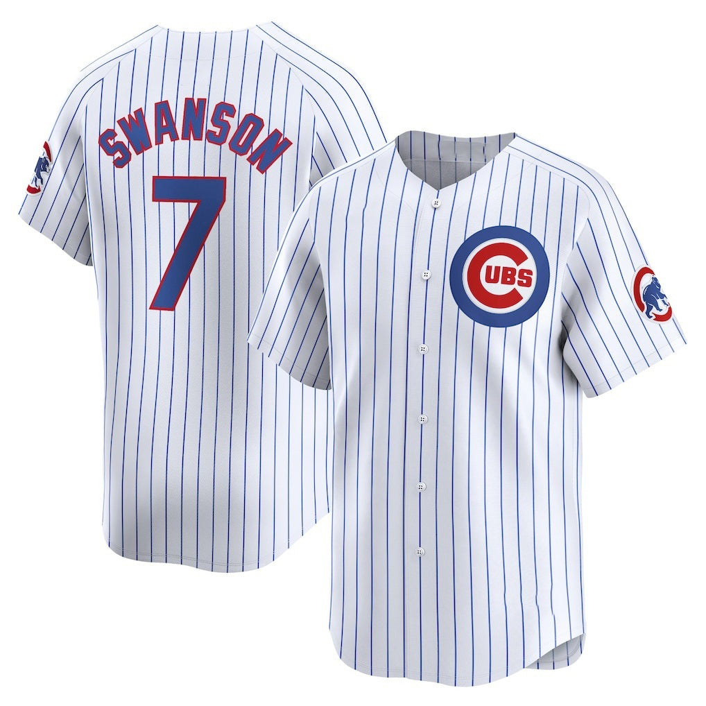 Chicago Cubs #7 Dansby Swanson White MASONITE Home Limited Player Jersey