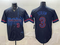 Toronto Blue Jays #3 Myles Straw Navy MASONITE 2024 City Connect Limited Stitched Jersey