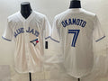 Toronto Blue Jays #7 Kazuma Okamoto White MASONITE 2025 Cool Base Stitched Jersey
