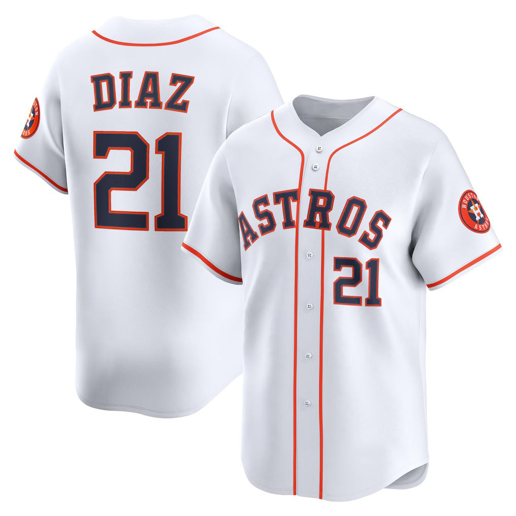 Houston Astros #21 Yainer Diaz White MASONITE Home Limited Player Jersey