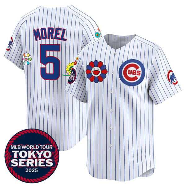 Chicago Cubs #5 Christopher Morel White MASONITE 2025 Tokyo Series Limited Stitched Jersey