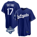 Los Angeles Dodgers #17 Shohei Ohtani Player Royal MASONITE World Series Meet Game Stitched Jerseys