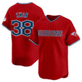 Cleveland Guardians #38 Steven Kwan Red MASONITE Alternate Limited Stitched Jersey