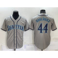 Seattle Mariners #44 Julio Rodriguez Grey MASONITE Stitched Cool Base Jersey