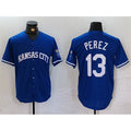 Kansas City Royals #13 Salvador Perez Royal MASONITE Cool Base Stitched Jersey