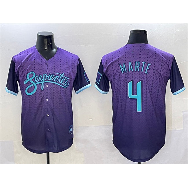 Arizona Diamondbacks #4 Ketel Marte Purple MASONITE 2025 City Connect Limited Stitched Jersey