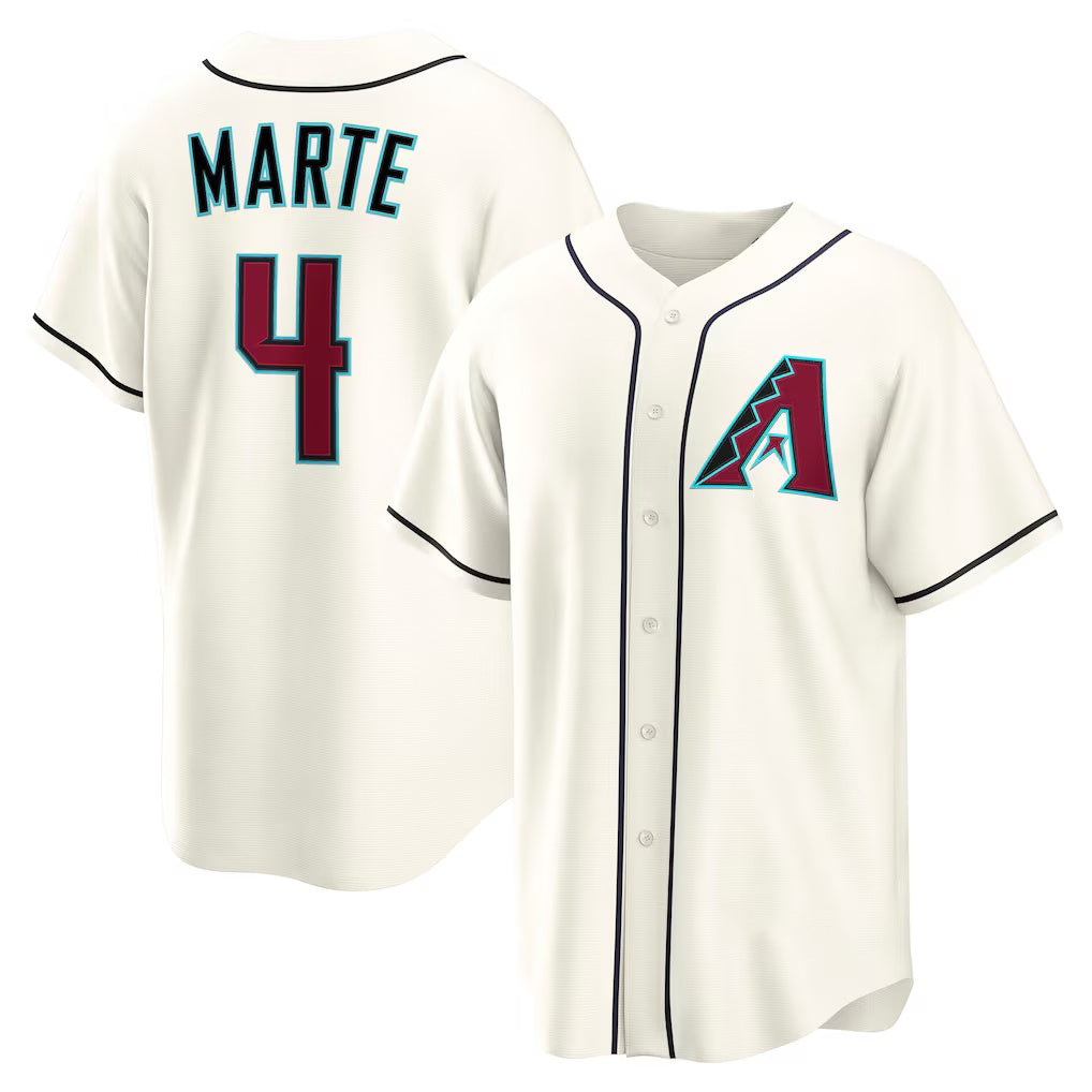 Arizona Diamondbacks #4 Ketel Marte Cream MASONITE Home Replica Jersey