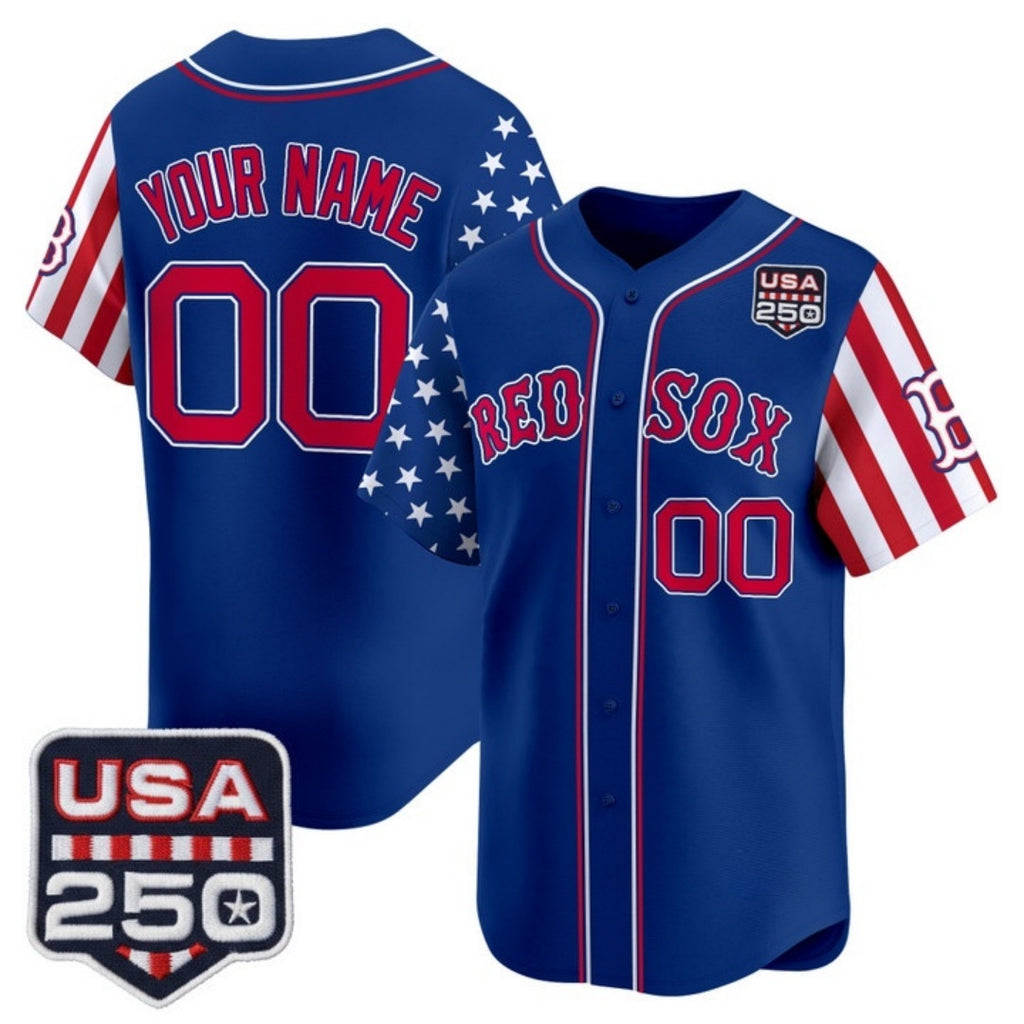 Custom Boston Red Sox America 250 Edition Vapor Premier Limited Royal MASONITE Stitched Jerseys