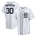 Detroit Tigers #30 Kerry Carpenter White MASONITE Home Replica Jersey