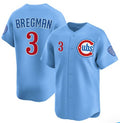 Chicago Cubs #3 Alex Bregman Blue MASONITE 2nd Alternate Limited Stitched Jersey