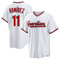 Cleveland Guardians #11 Jos¨¦ Ram¨ªrez White MASONITE Home Replica Jersey
