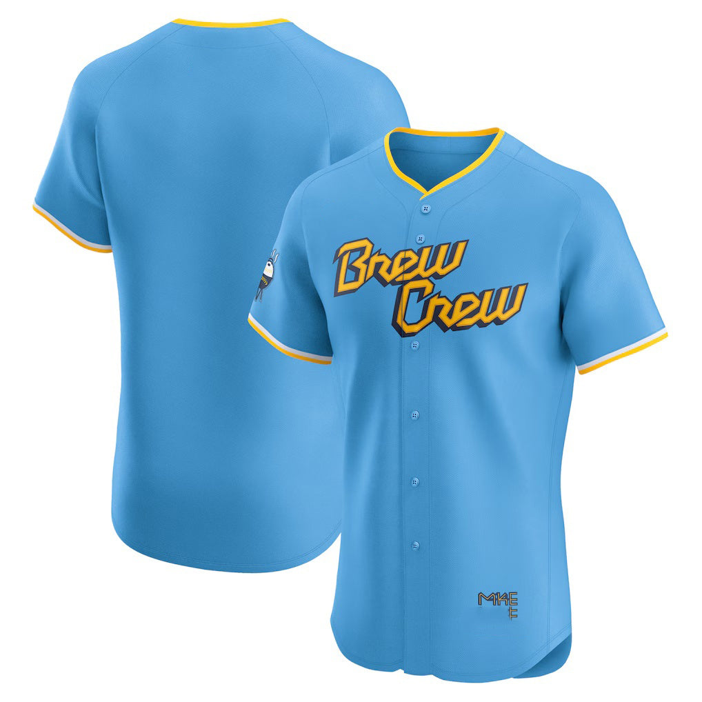 Milwaukee Brewers Powder Blue MASONITE City Connect Elite Jersey