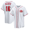 Cincinnati Reds #16 Noelvi Marte White MASONITE Home Replica Jersey