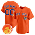 Custom Boston Red Sox x Dragon Ball Orange MASONITE Vapor Premier Limited Jersey - All Stitched