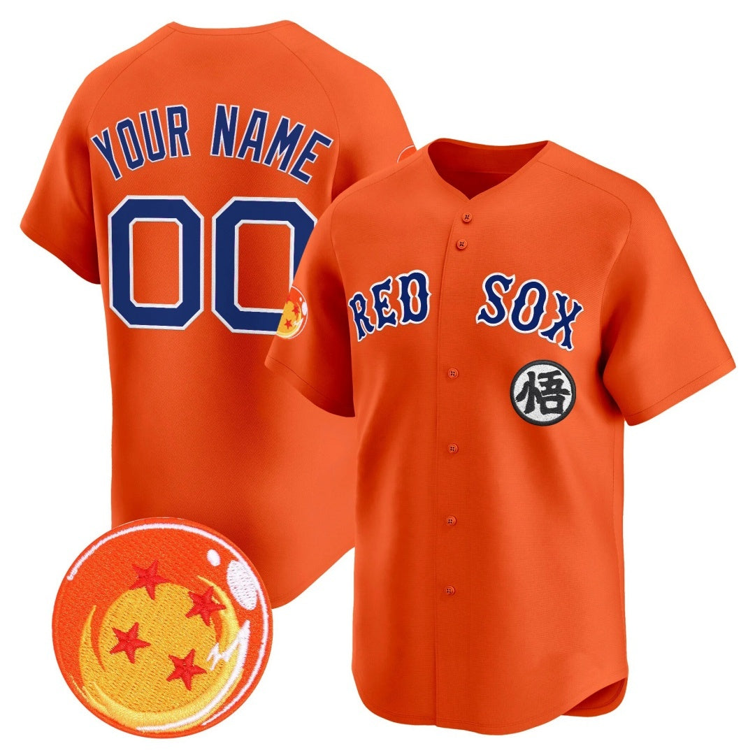 Custom Boston Red Sox x Dragon Ball Orange MASONITE Vapor Premier Limited Jersey - All Stitched