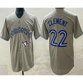 Toronto Blue Jays #22 Ernie Clement Gray MASONITE Cool Base Jersey