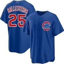 Chicago Cubs #25 Moises ballesteros Blue MASONITE Cool Base Stitched Jersey