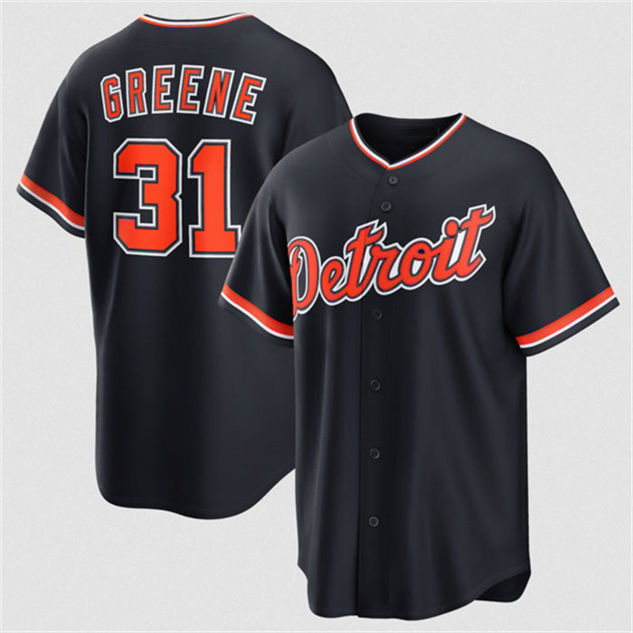 Detroit Tigers #31 Riley Greene Navy MASONITE Alternate Stitched Jersey