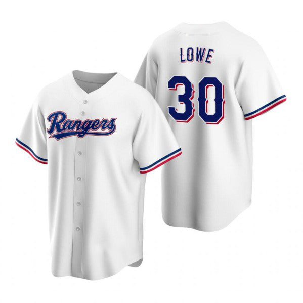 Texas Rangers #30 Nathaniel Lowe White MASONITE Cool Base Stitched Jersey