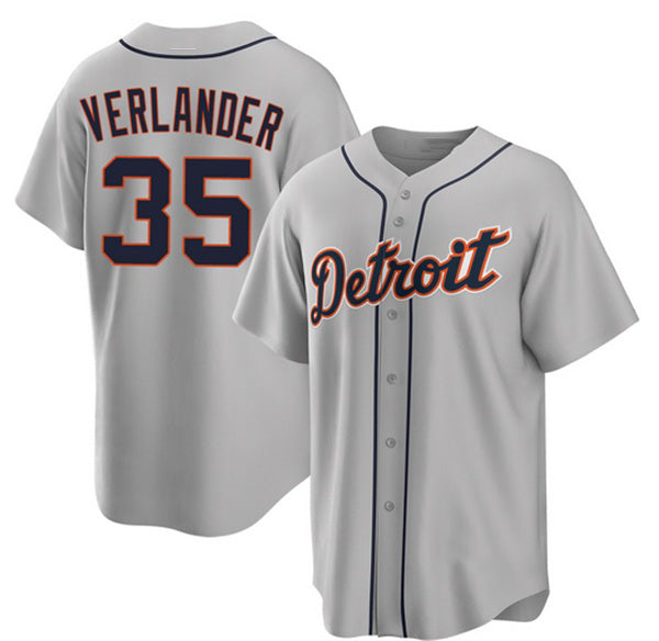 Detroit Tigers #35 Justin Verlander Gray MASONITE 2026 Road Stitched Jersey