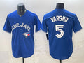 Toronto Blue Jays #5 Daulton Varsho Royal MASONITE 2025 Cool Base Stitched Jersey