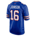 B.Bills #16 Xavier Johnson Royal MASONITE Game Jersey