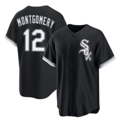 Chicago White Sox #12 Colson Montgomery Black MASONITE Cool Base Stitched Jersey