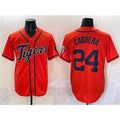 Detroit Tigers #24 Miguel Cabrera Orange MASONITE With Patch Cool Base Stitched Jersey