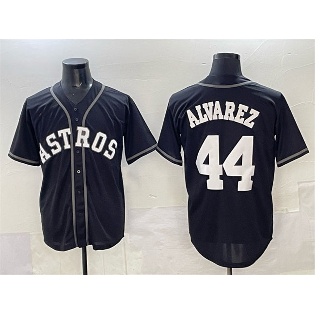 Houston Astros #44 Yordan Alvarez Black MASONITE Lights Out Limited Stitched Jersey