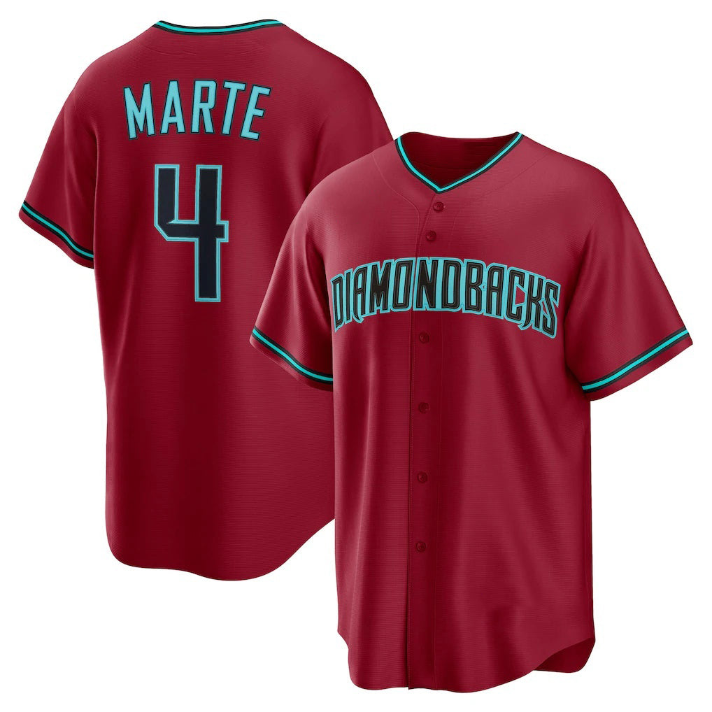 Arizona Diamondbacks #4 Ketel Marte Red MASONITE Alternate 2 Replica Jersey