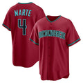 Arizona Diamondbacks #4 Ketel Marte Red MASONITE Alternate 2 Replica Jersey
