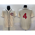 Chicago Cubs #4 Pete Crow-Armstrong Cream MASONITE Field of Dreams Cool Base Stitched Jersey