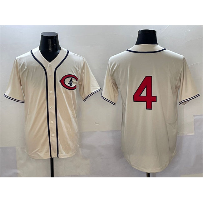 Chicago Cubs #4 Pete Crow-Armstrong Cream MASONITE Field of Dreams Cool Base Stitched Jersey
