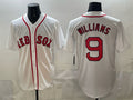 Boston Red Sox #9 Ted Williams White MASONITE Cool Base Stitched Jersey