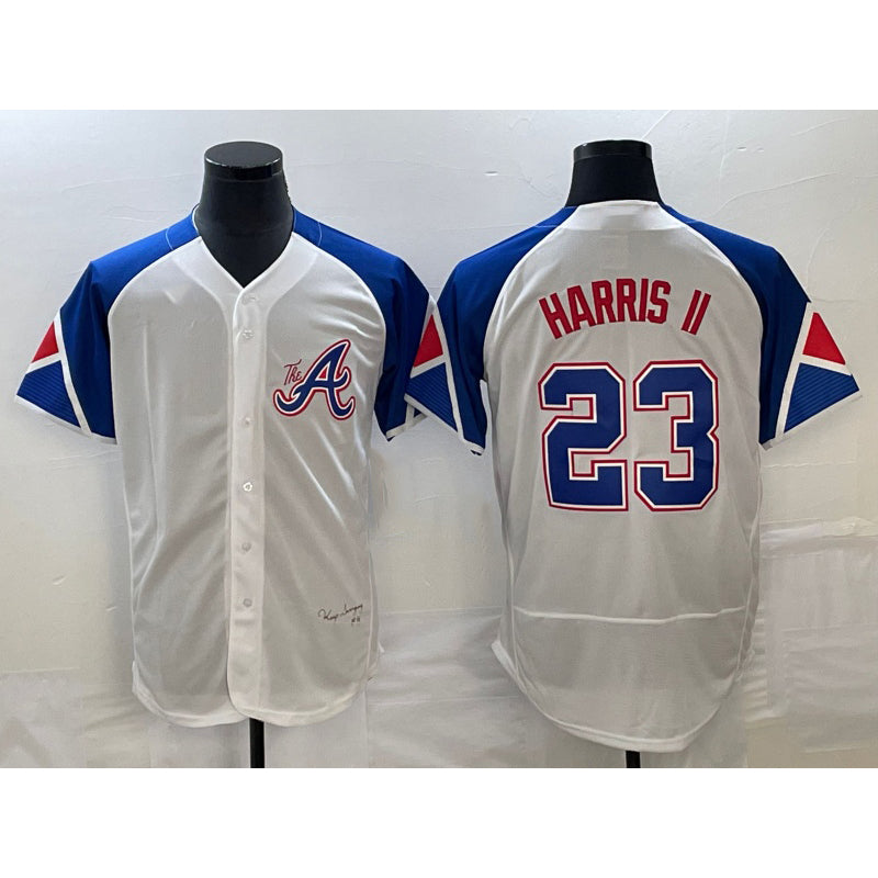 Atlanta Braves #23 Michael Harris II White MASONITE 2023 City Connect Flex Base Stitched Jersey