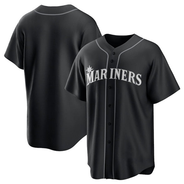Seattle Mariners Blank Black MASONITE Lights Out Limited Stitched Jersey