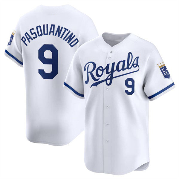 Kansas City Royals #9 Vinnie Pasquantino White MASONITE 2024 Home Limited Stitched Jersey