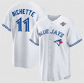 Toronto Blue Jays #11 Bo Bichette White MASONITE 2025 World Series Home Cool Base Stitched Jersey