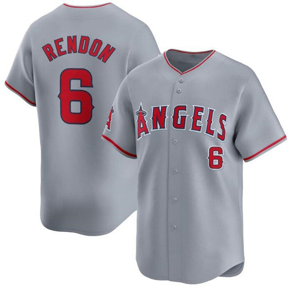 Los Angeles Angels #6 Anthony Rendon Gray MASONITE Away Limited Stitched Jersey