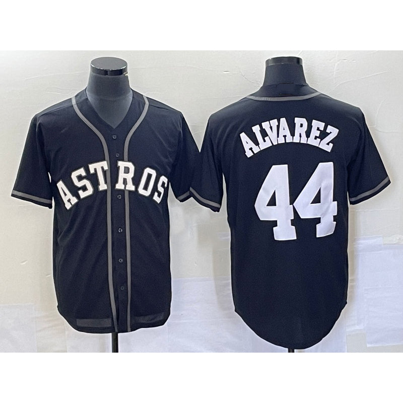 Houston Astros #44 Yordan Alvarez Black MASONITE Cool Base Stitched Jersey