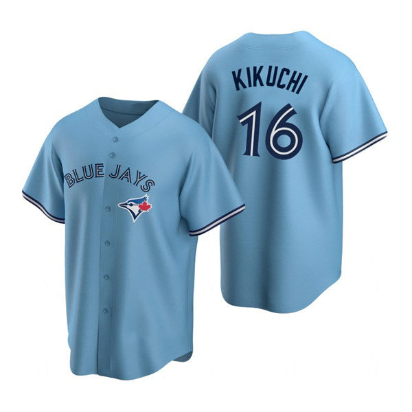 Toronto Blue Jays #16 Yusei Kikuchi Light Blue MASONITE Cool Base Stitched Jersey