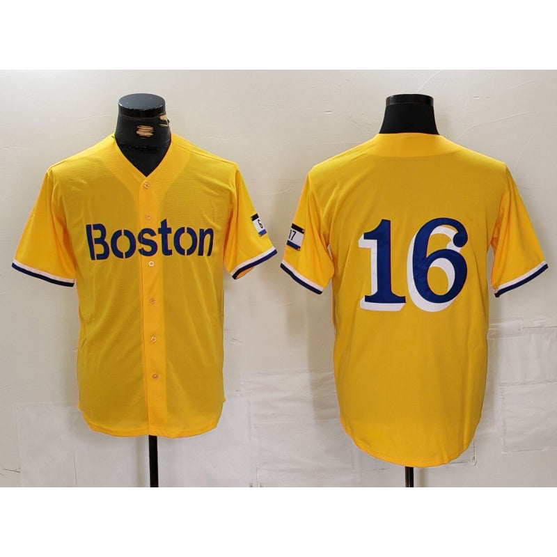 Boston Red Sox #16 Jarren Duran Gold MASONITE City Connect Stitched Jersey
