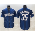 Detroit Tigers #35 Justin Verlander Navy MASONITE 2024 City Connect Cool Base Limited Stitched Jersey