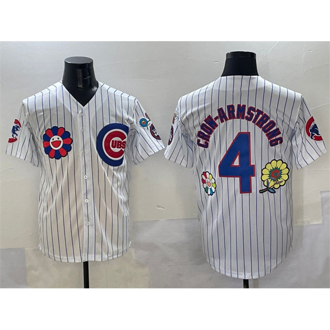 Chicago Cubs #4 Pete Crow-Armstrong White MASONITE 2025 Tokyo Series Limited Stitched Jersey