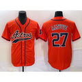 Houston Astros #27 Jose Altuve Orange MASONITE With Patch Cool Base Stitched Jersey
