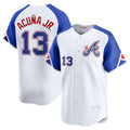 Atlanta Braves #13 Ronald Acuna Jr White MASONITE City Connect Limited Player Jersey