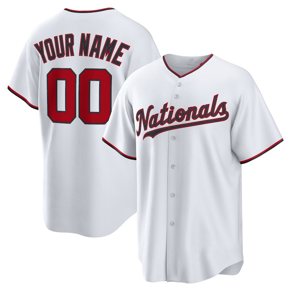 Custom Washington Nationals White MASONITE Home Replica Jersey