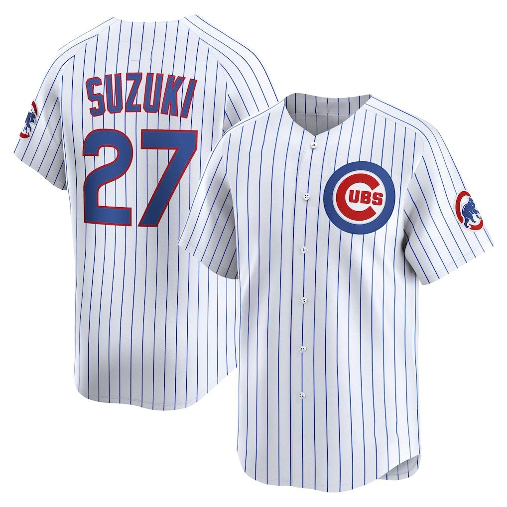 Chicago Cubs #27 Seiya Suzuki White MASONITE Home Limited Player Jersey