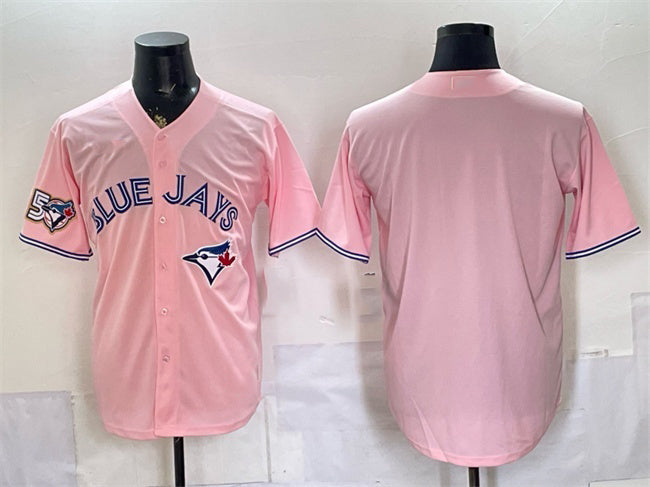Toronto Blue Jays Blank Pink MASONITE 50 Seasons Patch Stitched Jersey