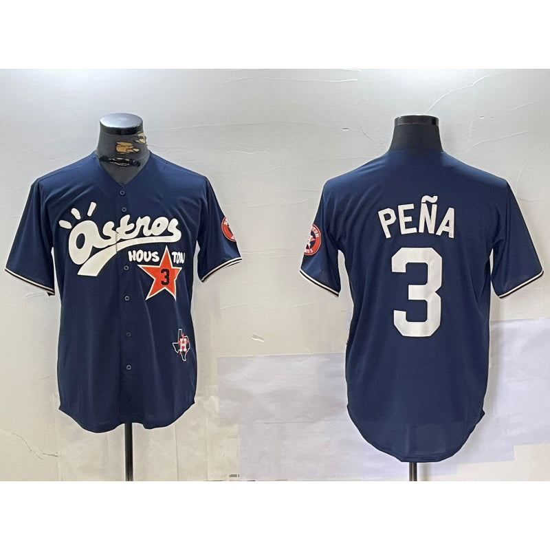 Houston Astros #3 Jeremy Pena Black MASONITE Cactus Jack Vapor Premier Stitched Jersey